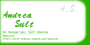 andrea sult business card